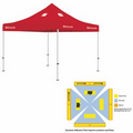 10' x 10' Red Rigid Pop-Up Tent Kit, Full-Color, Dynamic Adhesion (5 Locations)